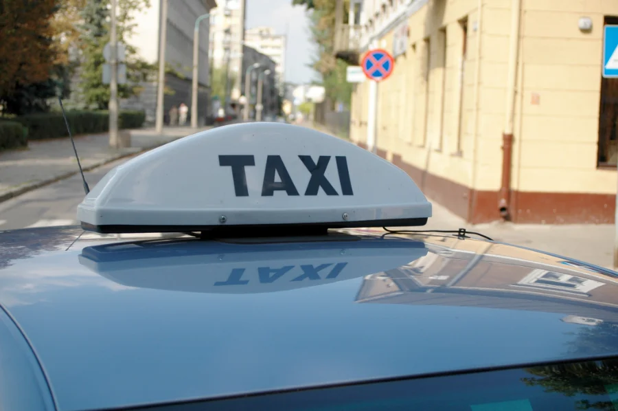 duurzaam door de stad verplaatsten per taxi